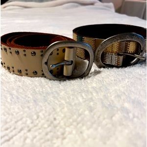 2 Fossil leather belts, size Small women’s.